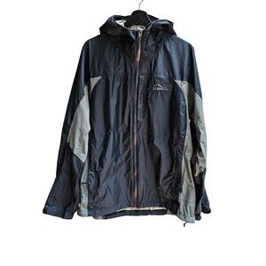 L.L.Bean Men's Nylon Windbreaker Jacket With Hood & Zippered Pockets, Size XL